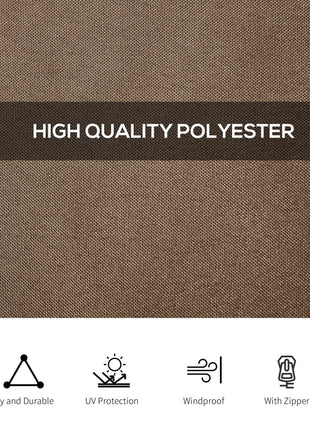 9.84' x 9.84' Gazebo Sidewall Set with Hooks/C-Rings, Brown