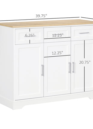 Modern Kitchen Sideboard Buffet Cabinet with Storage, Kitchen Island Dining Room Cabinet Living Room Furniture