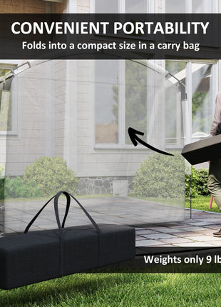 Bike Storage Shed Tent, Portable and Waterproof with 210D Oxford Fabric and Carry Bag for 3-4 Bicycles, Dark Gray