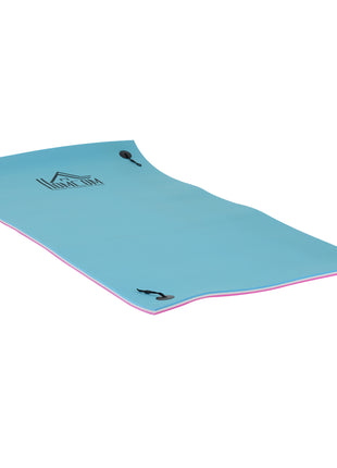 10' x 5' Floating Water Mat, 3-Layer Swimming Pool Float, XPE Foam, Tear Resistant Mesh Layer, Portable Foam Raft, Durable Water Activities Mat for Lake, Ocean, Beach, Pink