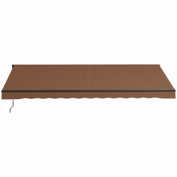 16' x 10' Retractable Awning, 280gsm UV Resistant Sunshade Shelter for Deck, Balcony, Yard, Brown