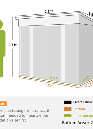 7' x 4' Metal Garden Shed, Backyard Tool Storage Shed with Dual Locking Doors, 2 Air Vents and Steel Frame, Light Gray