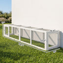 Wooden Cat Run with Weather Protection, Connecting Inside and Outside, 79"L x 15"W x 15"H, White
