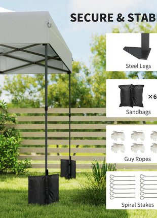 10 x 20 ft Pop Up Canopy Tent, Heavy Duty UPF50+ Outdoor Portable Instant Canopy Shelter with Wheeled Bag, White