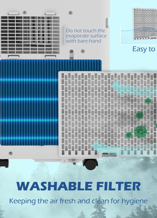 10,000 BTU Moible Air Conditioner 440 Sq. Ft., Dehumidifier Fan Auto Sleep with 24H Timer On/Off, Window Kit, White
