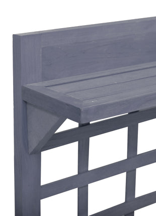 41" Raised Garden Bed Mobile Elevated Wooden Planter Box Stand with Wheels, Trellis and Storage Shelf, Gray