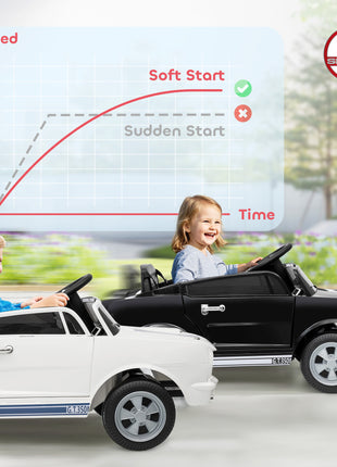 Licensed Ford Shelby GT 350 Kids Ride On Car with Remote Control, Adjustable Speed, MP3, Smooth Start, LED Lights, Black