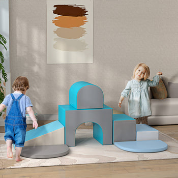 7-Piece Rearrangeable Toddler Climber for Creativity and Shape Discovery, Contemporary
