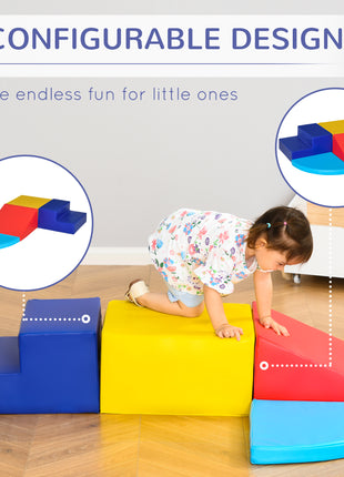 Foam Play Set for Toddlers and Children Crawling or Sliding, Multicolor