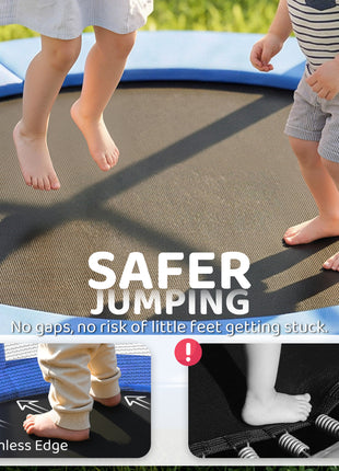 Φ5FT Kids Trampoline with Enclosure Net for Age 3 to 6 Years Blue