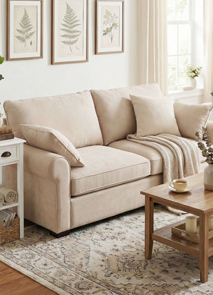 2-Tier Side Tables Set of 2 with Drawer and Shelf, 2 Pieces End Tables for Living Room and Hallway, White