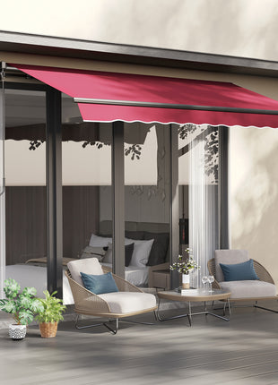 Patio Awning Canopy Retractable Deck Door Outdoor Sun Shade Shelter