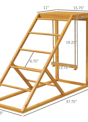 Chicken Activity Play for Healthy & Happy Animals with Chicken Perches & Hen Ladder, Chicken Coop Toy, Yellow