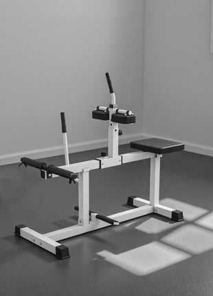 Adjustable Steel Seated Calf Raise Exercise Strength Training Gym Equipment, White