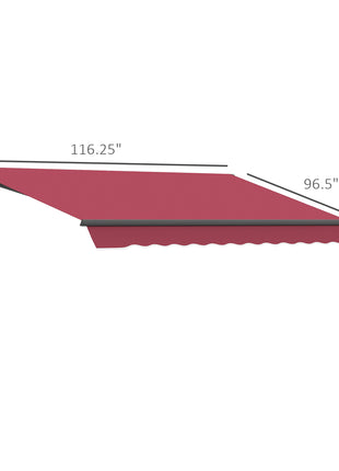 Patio Awning Canopy Retractable Deck Door Outdoor Sun Shade Shelter