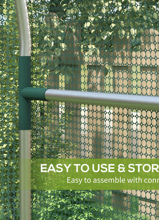 Galvanized Steel Crop Cage, Plant Protection Tent with Zippered Door, 4' x 4', Green