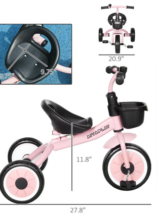 Tricycle for Kids Age 2-5, Toddler Bike for Children, Pink