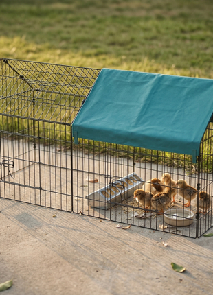 73" Small Animal Playpen with Roof for Rabbits, Chicken, Chinchillas