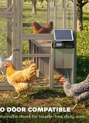 Large Wooden Chicken Coop for 8-10 Hens, Walk-in Chicken Run with Waterproof Cover, Nesting Boxes and Perches