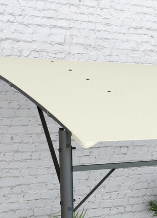 10' x 13' Outdoor Pergola Gazebo, Garden Sun Shade Shelter with Metal Frame for Porch, Patio, Deck, Backyard, Cream