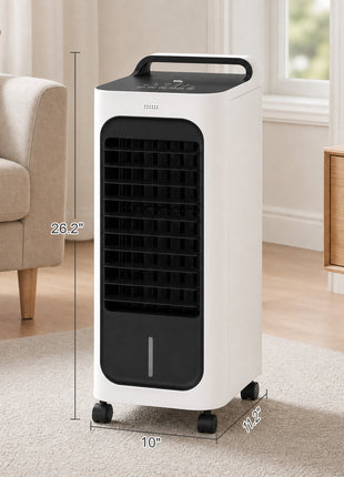 Room Air Cooler with Ice Packs, Ice Cooling Fan Water Humidifier Unit with Remote, Timer, Oscillating