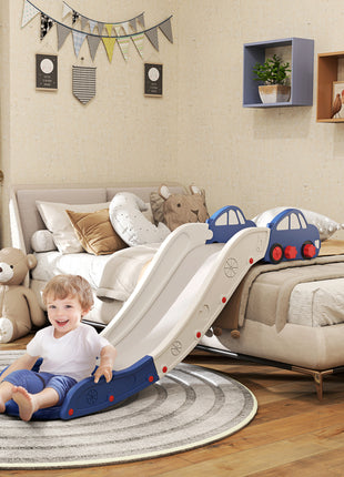 Extra Length Toddler Slide for Bed, Sofa, Easy to Assemble, Blue