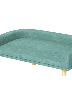 Dog Sofa Couch Bed with Washable Cushion for Large Dogs, Cats, Green