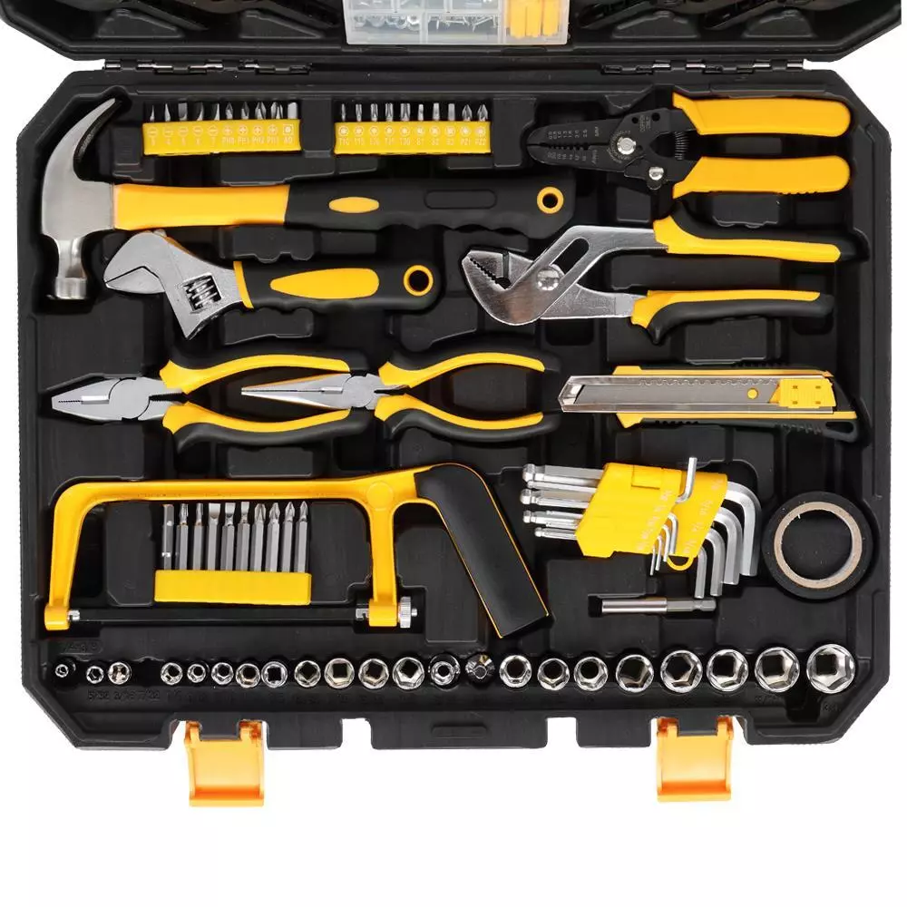 NEW 198pc Mechanics Tool Set Household Hand Tool Kit Socket Wrench Set with Case - Image 3