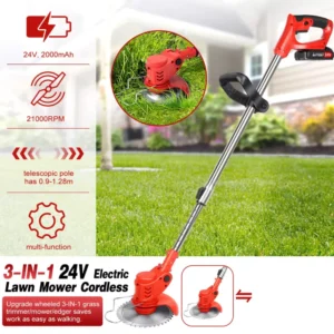 Cordless Electric Weed Lawn Eater Edger Yard Grass String Trimmer Cutter mower