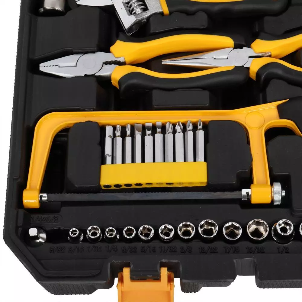 NEW 198pc Mechanics Tool Set Household Hand Tool Kit Socket Wrench Set with Case - Image 4