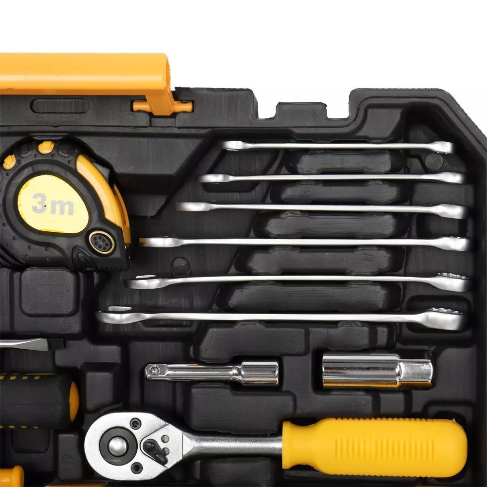 NEW 198pc Mechanics Tool Set Household Hand Tool Kit Socket Wrench Set with Case - Image 8