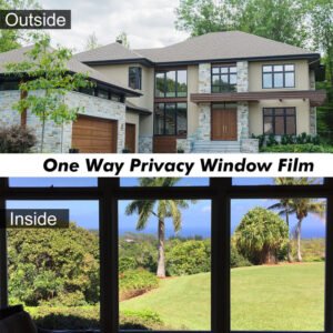 10% Blue One Way Mirror Window Film Heat UV Reflective Privacy Tint Foil for Home Office
