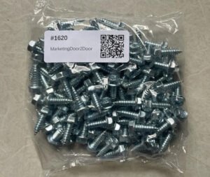 100 License Plate Screws for American Cars, #14x 3/4" (#1620), Hex/Phillips/Flat