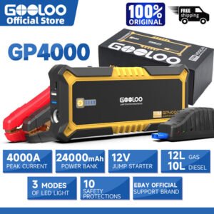 4000A Jump Starter Power Bank Car Battery 24000mAh 12V Jump Box