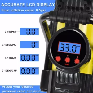 12V Portable Heavy Duty Air Compressor Car Tire Inflator Electric Pump Auto