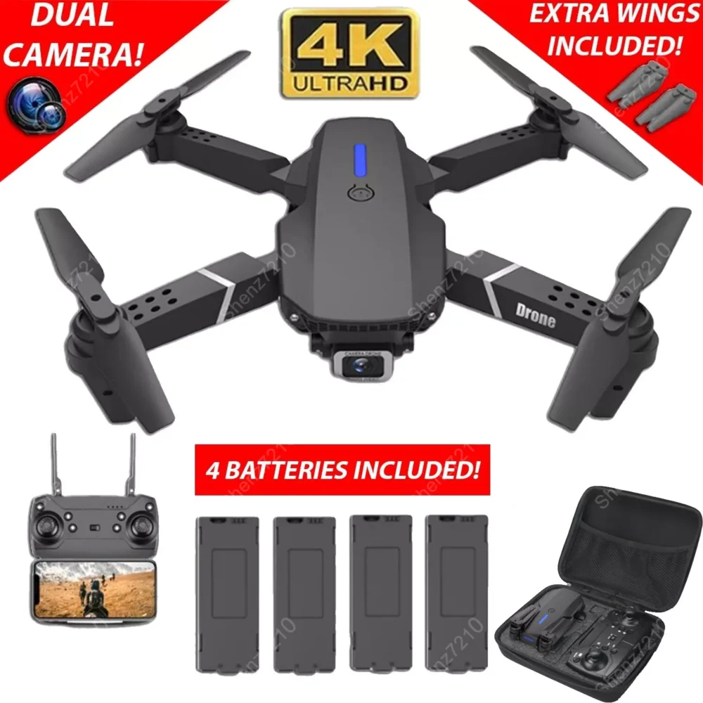2024 New RC Drone With 4K HD Camera WiFi FPV Foldable Quadcopter
