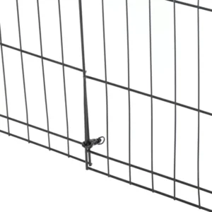 Dog Playpen 8 Panels Exercise Cage Tall Pet Pen Crate Dog Fence