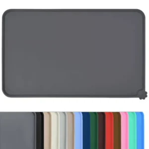 Pet Food Mat Cat Dog Puppy Silicone Feeding Non Slip Waterproof Bowl Mat